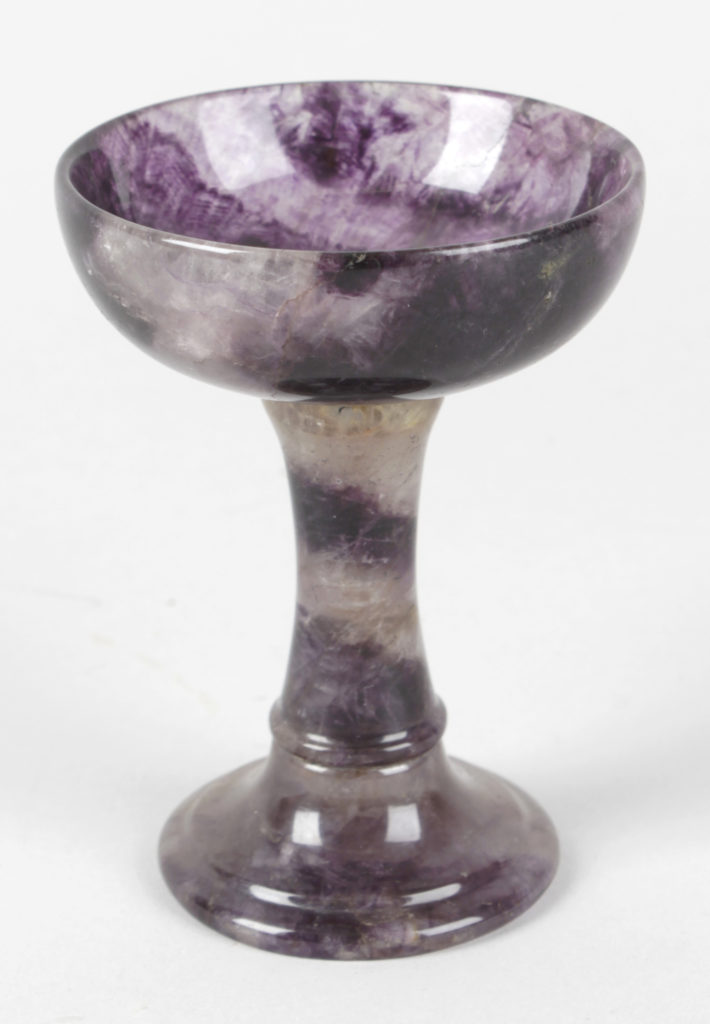 A Blue John pedestal cup.