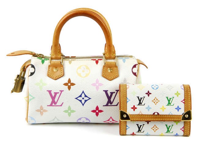 jessica simpson celebrity louis vuitton multicolor speedy