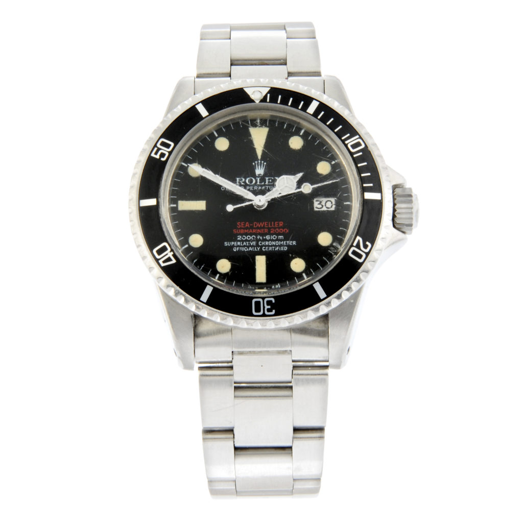 Rolex - a Sea Dweller 'Double Red' watch, 39mm.