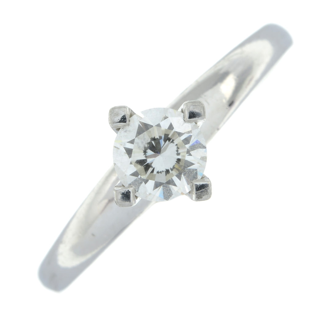 Diamond single-stone ring