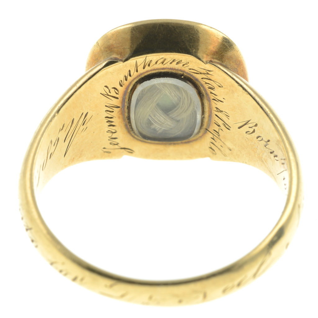 Gold mourning ring, for Jeremy Bentham