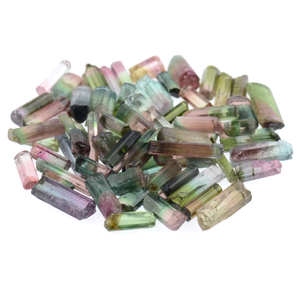 A batch of bi-colour tourmalines