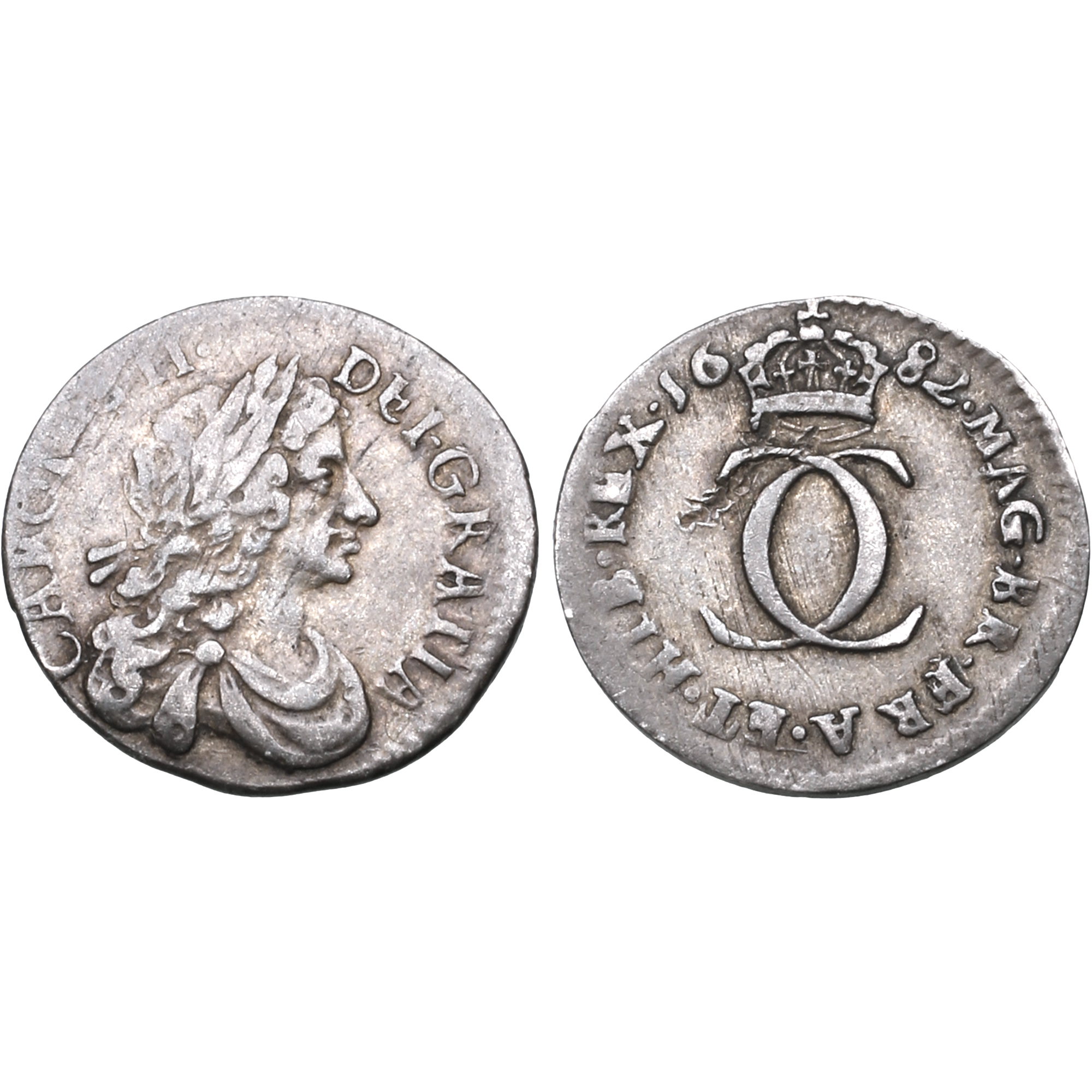 England, Charles II AR Twopence.