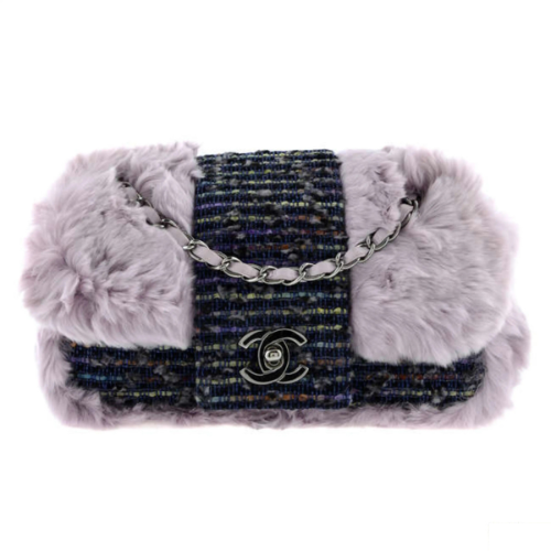 Chanel Tweed and Fur CC Flap 2005