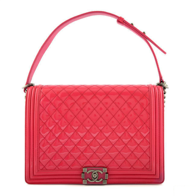 Chanel Large Quilted Patent Boy Bag 2012-2013