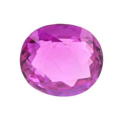 Oval-shape pink sapphire