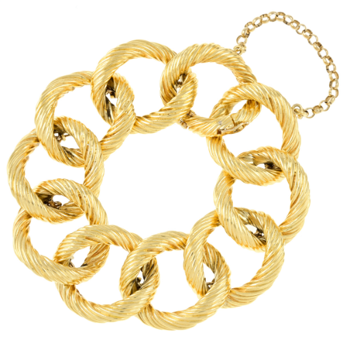 18ct gold wrythen bracelet, by Kutchinsky