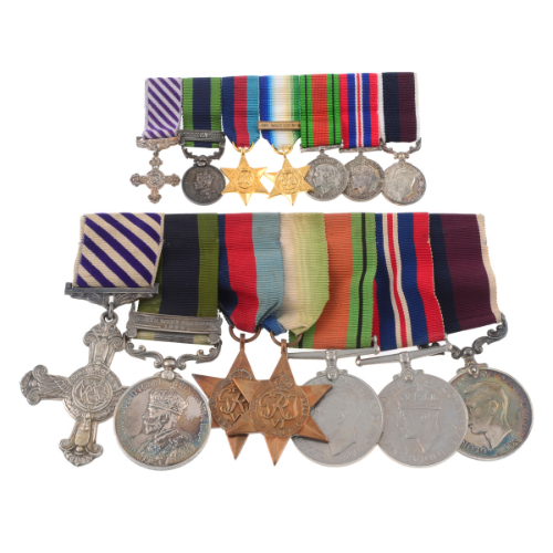 Distinguished Flying Cross Medal Group awarded in 1943 to Squadron Leader Ernest Fitchew RAF