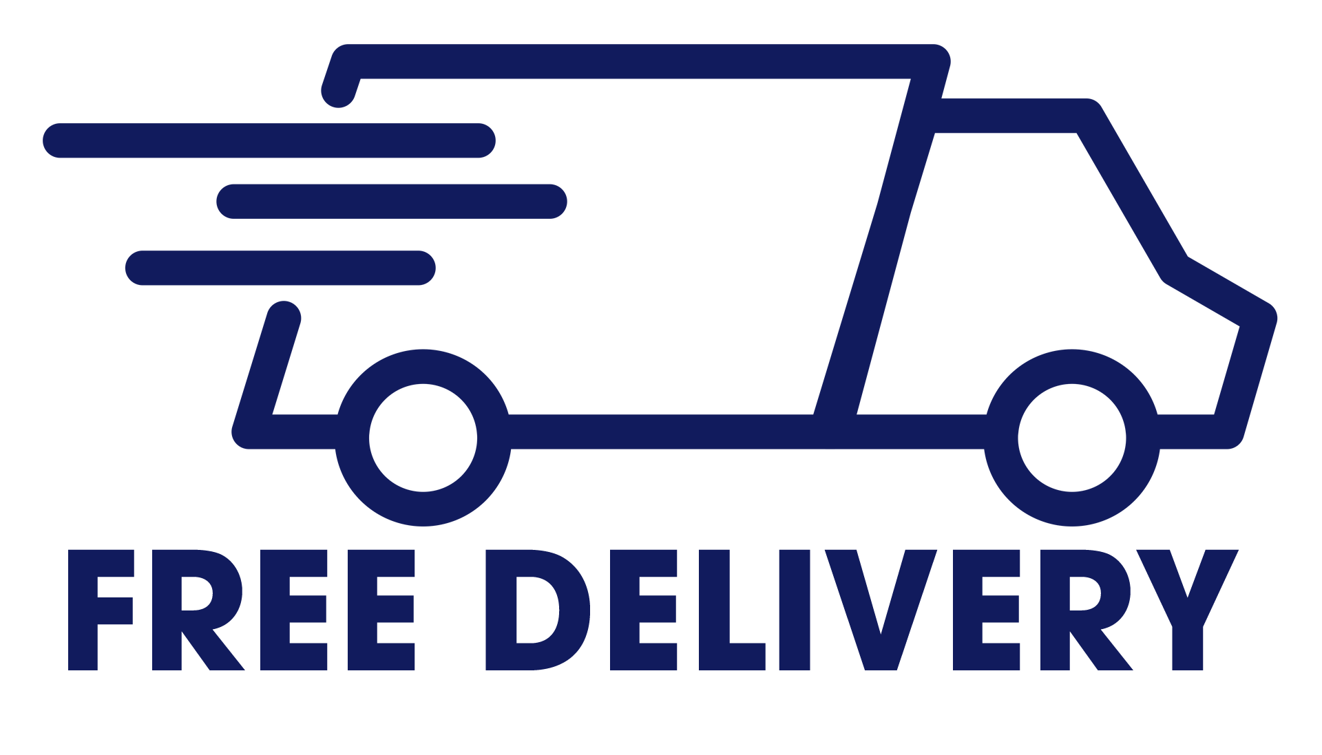 free delivery logo blue