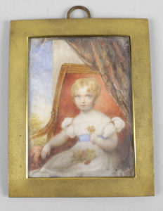 19th century painted portrait miniature