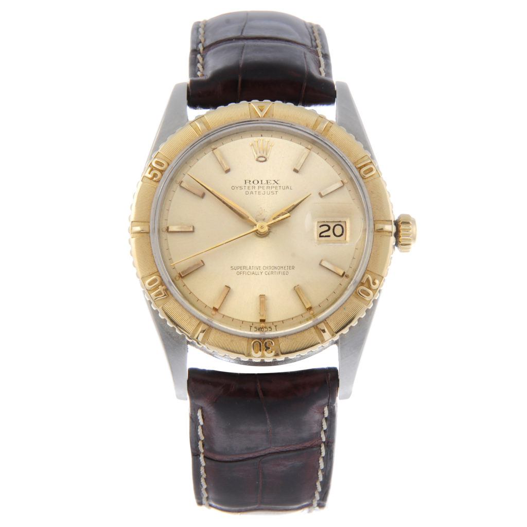 A gentleman's bi-metal Oyster Perpetual Datejust 'Turn-O-Graph' wrist watch.