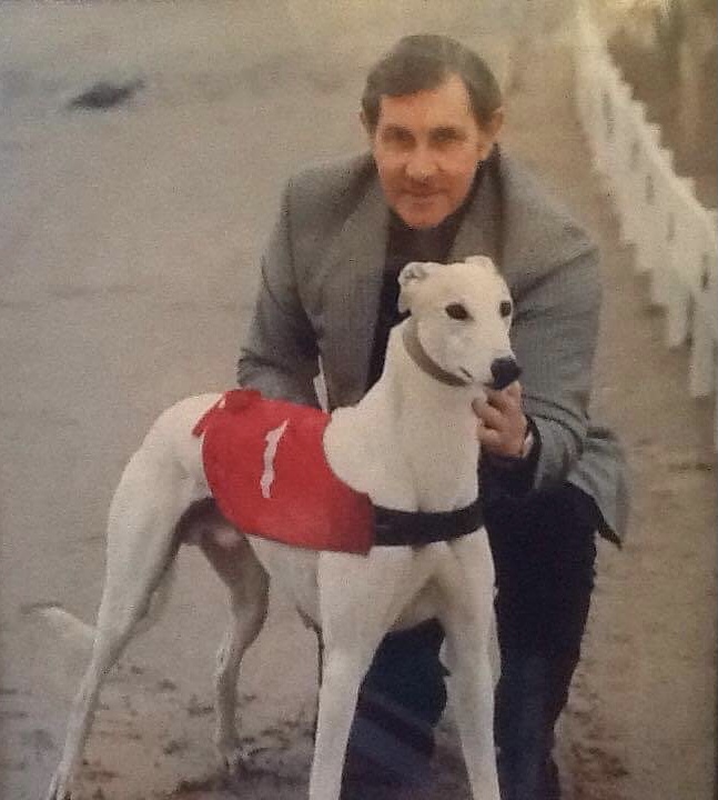 Jack Taylor & his favourite Greyhound