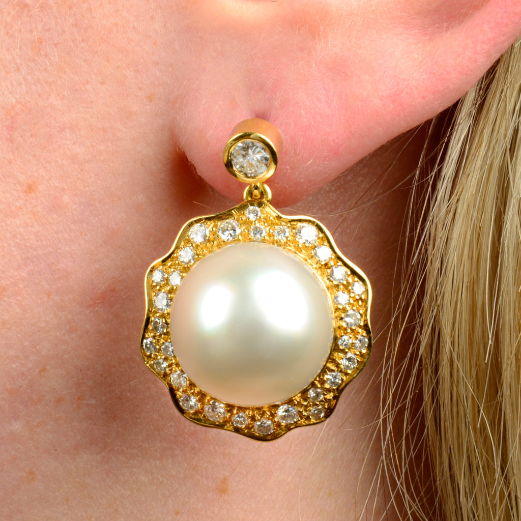 Andrew Grima pearl diamond earrings