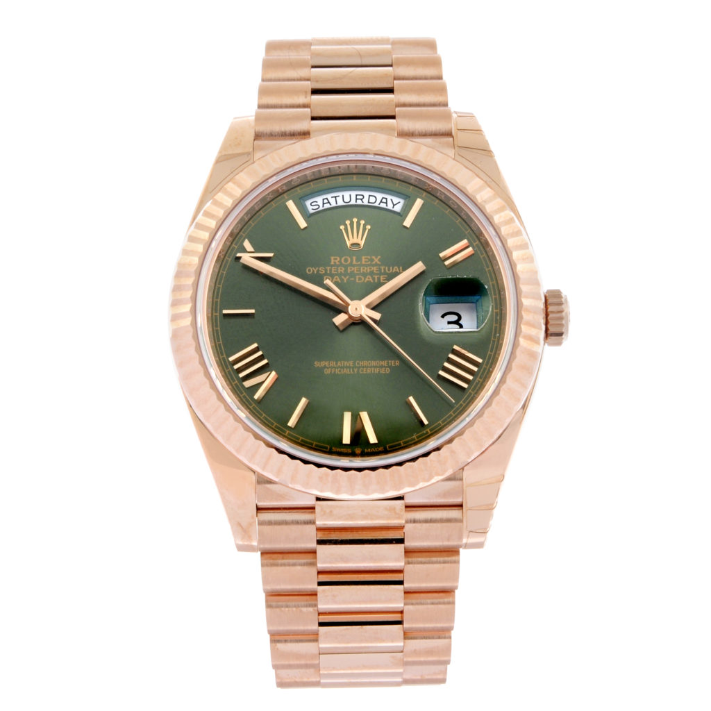 Rolex Everose gold Oyster Perpetual Day-Date, reference 228235 in the Luxury Watch Sale