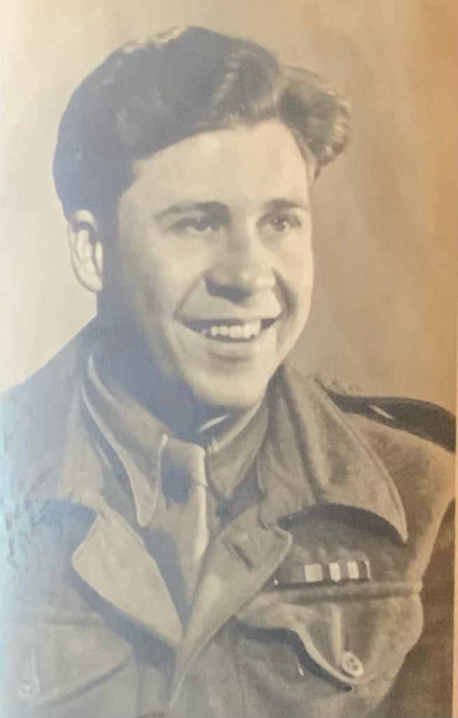 William (Bill) Holyoake - Wearing Royal Engineers Standard issue regular sappers uniform in 1947