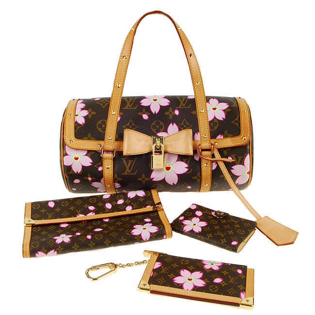 A Louis Vuitton and Murakami Cherry Blossom bag.