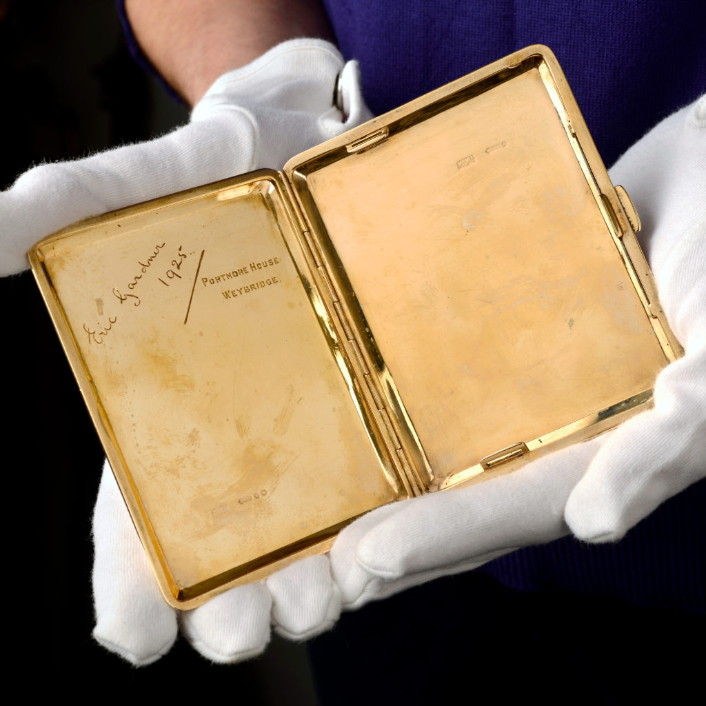 Dr Eric Gardner's Cigarette Case sold at Fellows Auctioneers