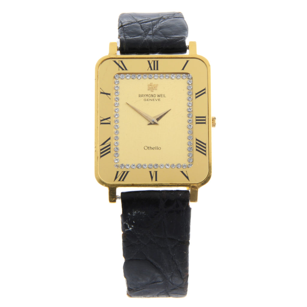 A Raymond Weil gold plated Othello watch.