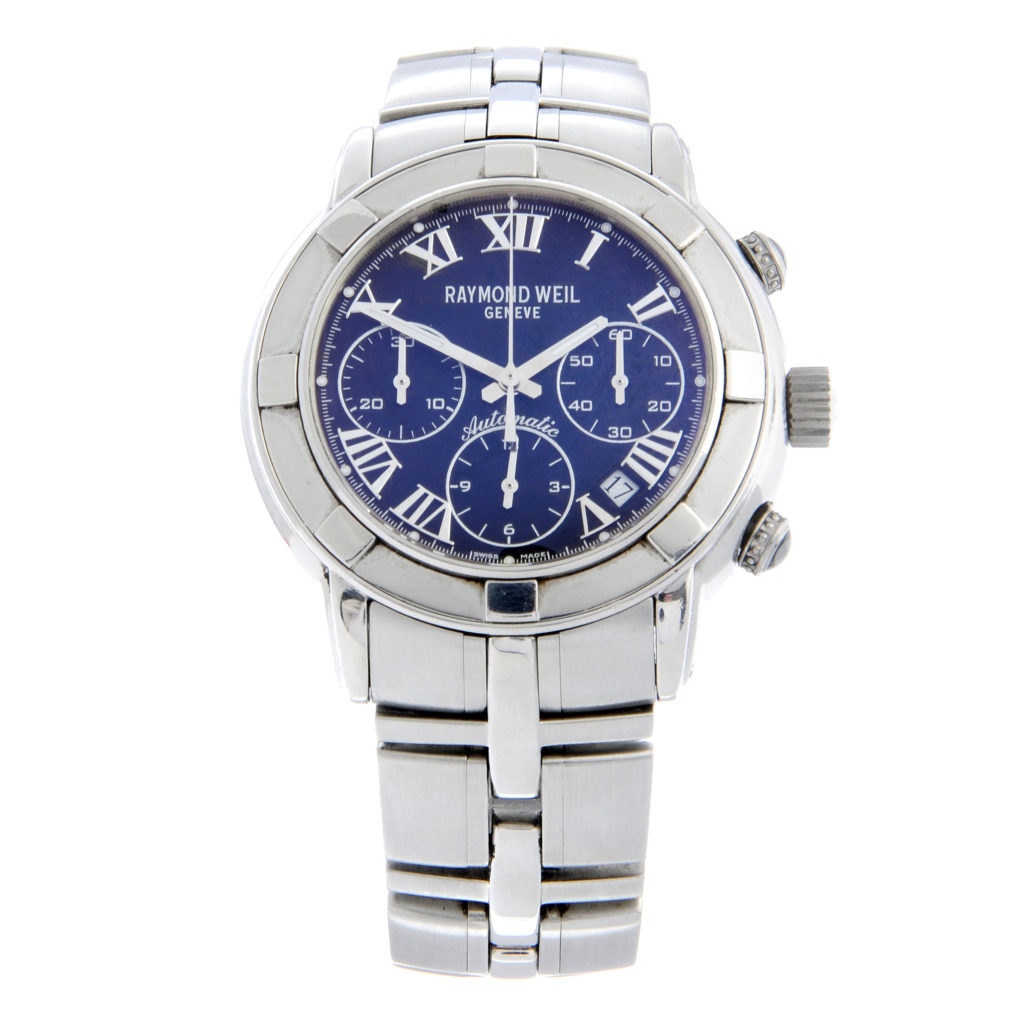 A Raymond Weil stainless steel Parsifal watch.
