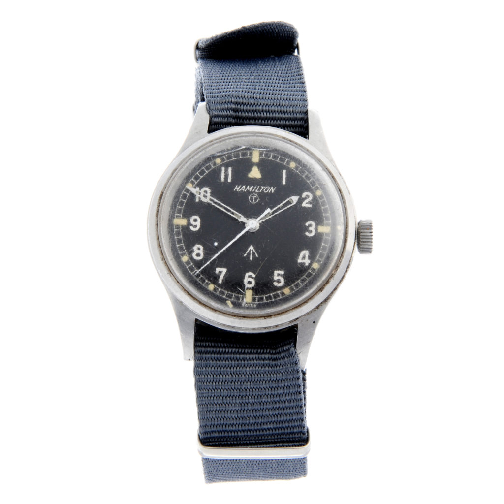 A Hamilton stainless steel military issue wristwatch, 36mm. Poor Man's Mark XI watch.