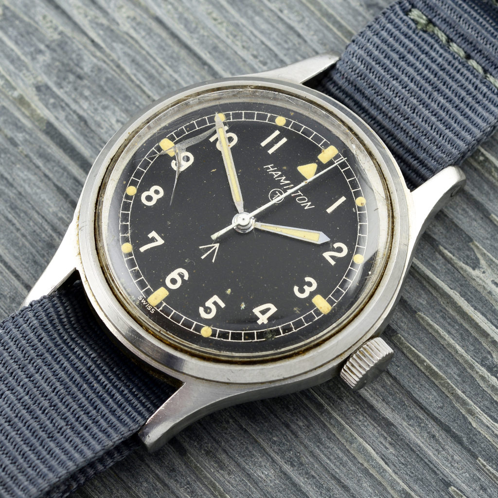 A Hamilton stainless steel military issue wristwatch, 36mm. Poor Man's Mark XI watch.
