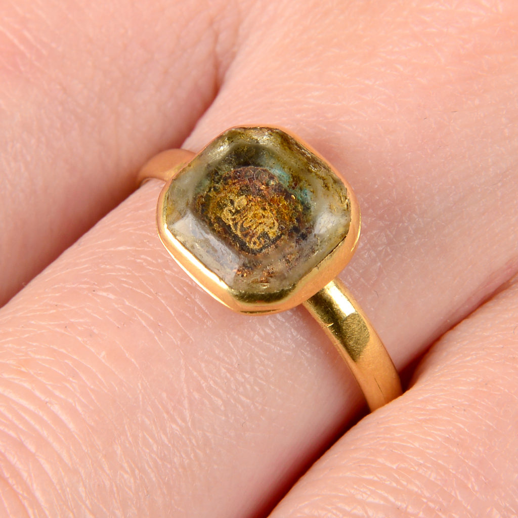 18th century gold Stuart Crystal ring