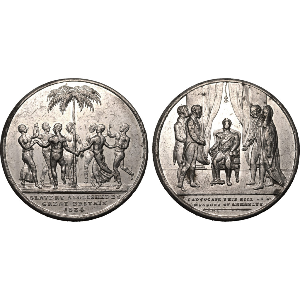 Great Britain. William IV White Metal 'Abolition of Slavery' Medal.