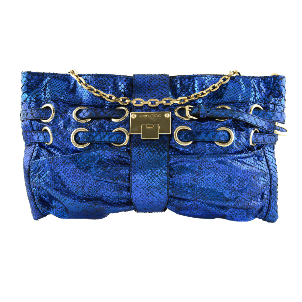 Jimmy Choo - snakeskin metallic Ramona bag.