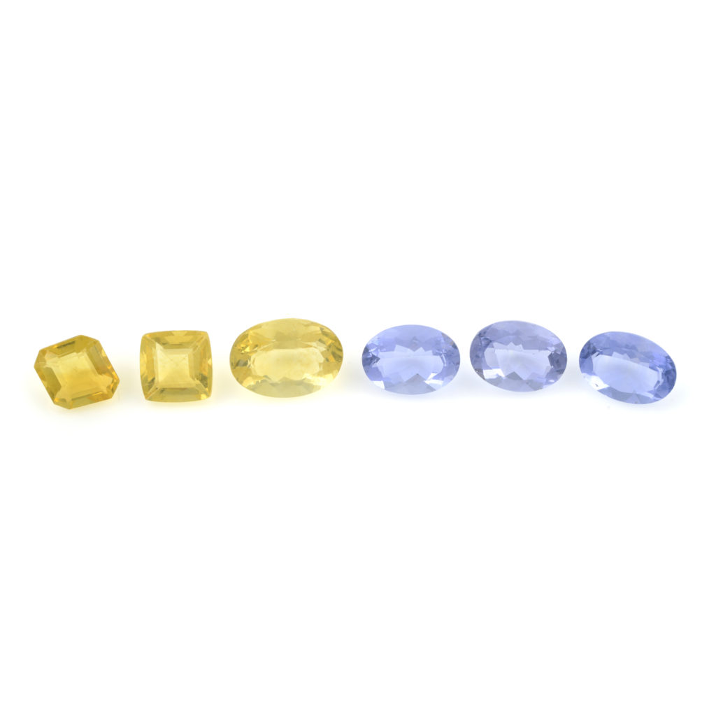 Assorted vari-shape fluorite, 42.84ct
