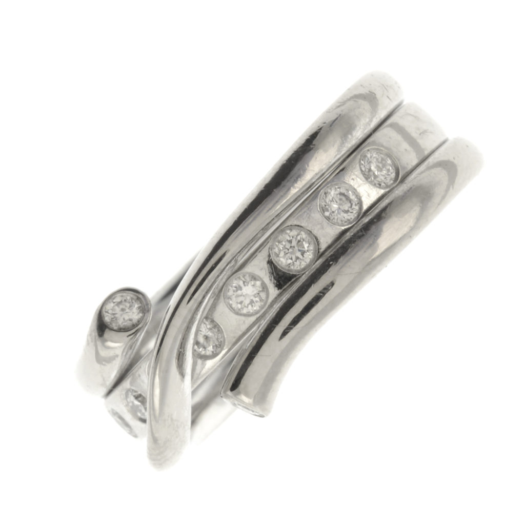 18ct gold diamond 'Magic' ring, by Georg Jensen