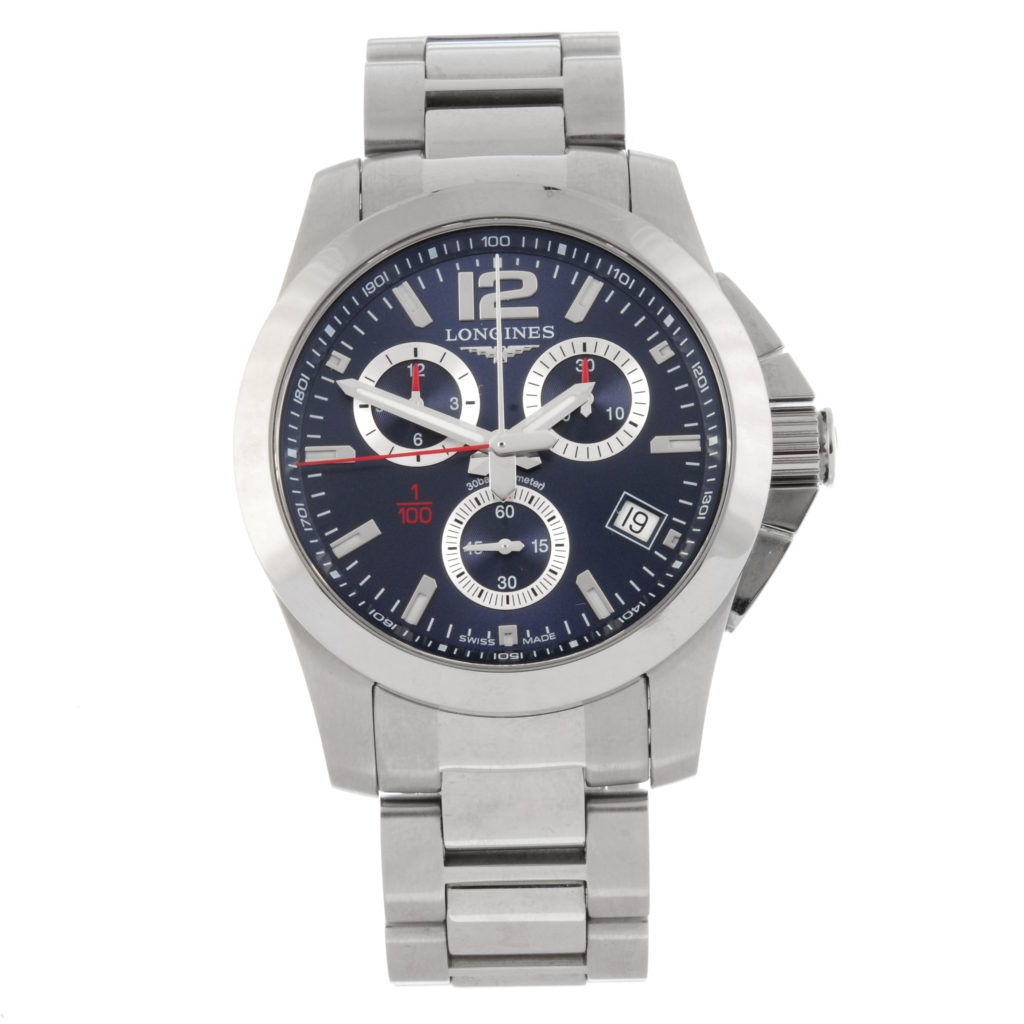 Longines - a Conquest chronograph bracelet watch, 41mm.