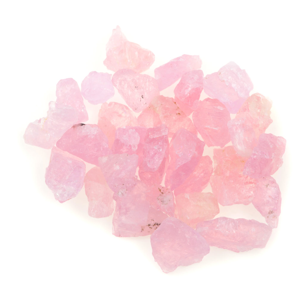 Assorted rough morganites, 328.07ct