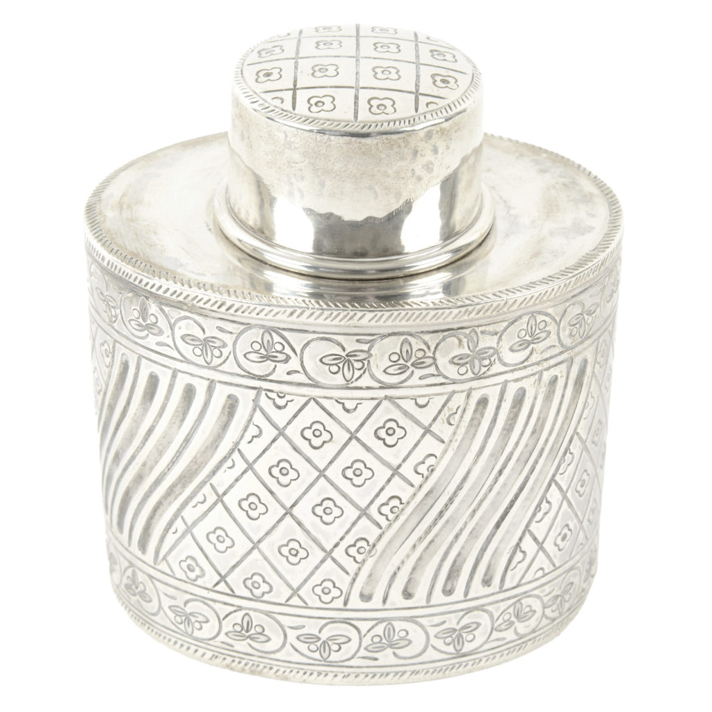 History of Tea: Liberty & Co silver tea caddy