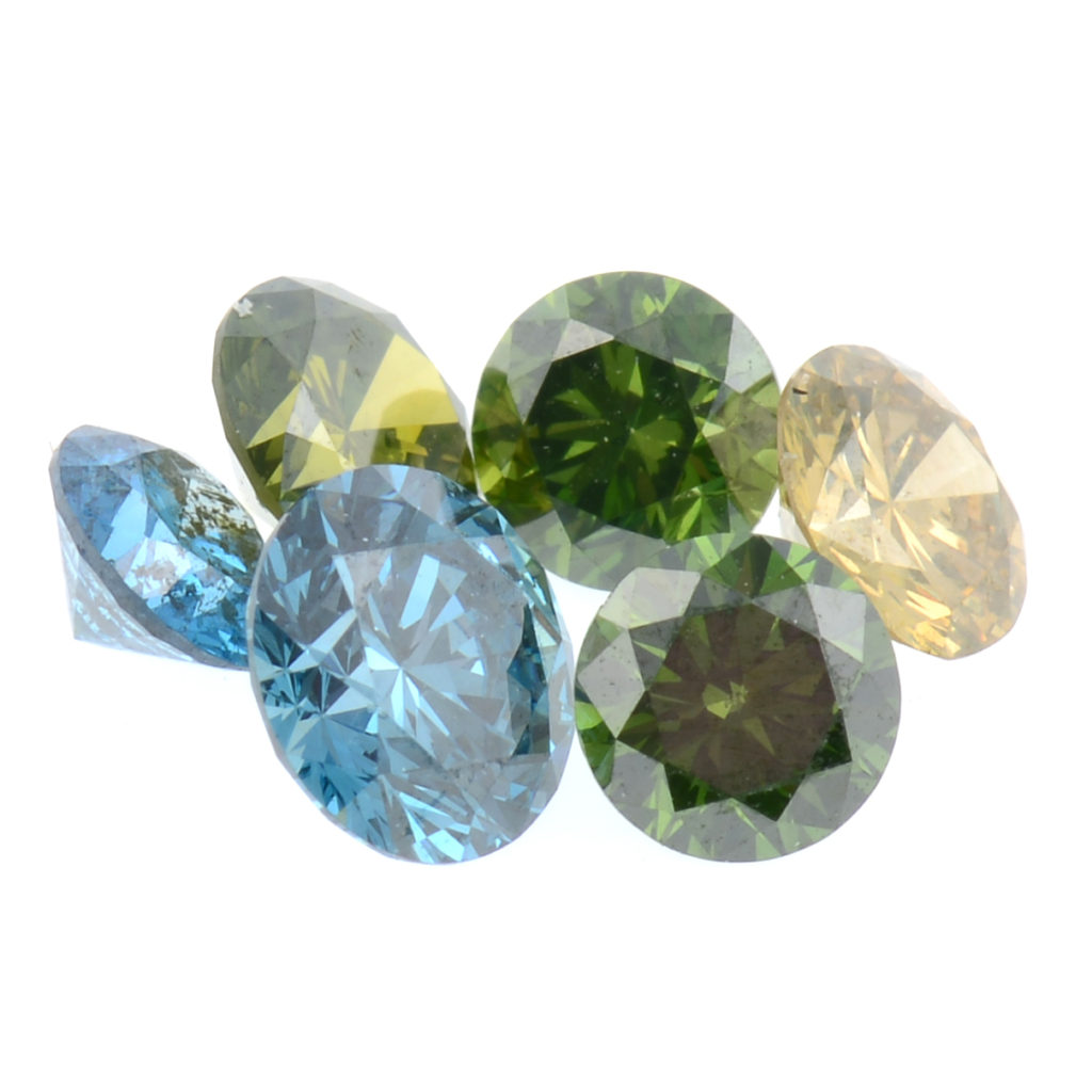 Colour-treated diamonds