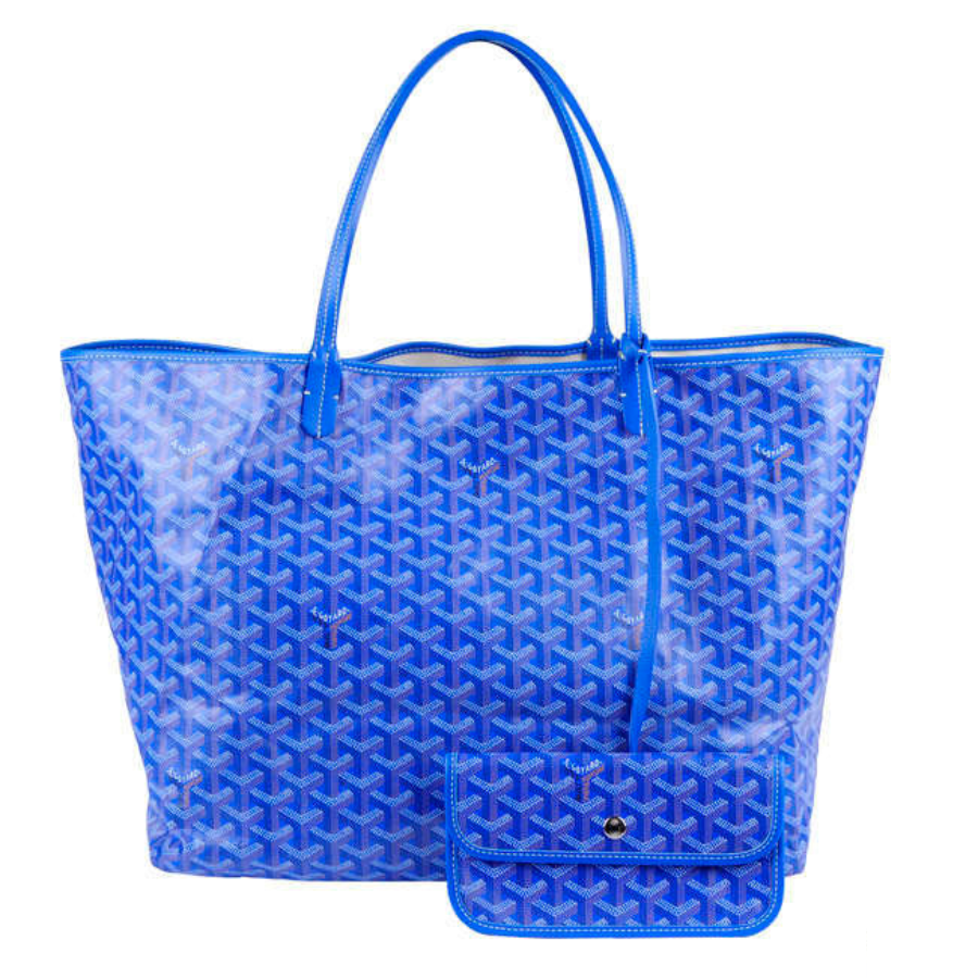 Goyard blue St Louis handbag and pouch