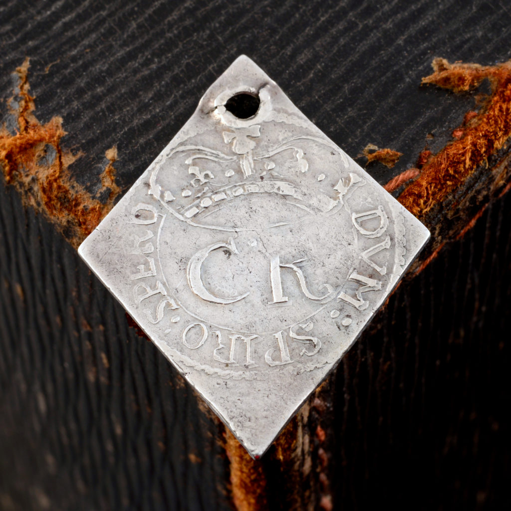 Pontefract siege coin Charles I 1648 shilling (CR side)