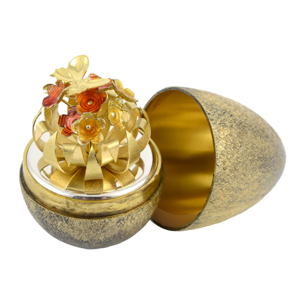 Stuart Devlin, silver-gilt surprise egg 'Butterfly'