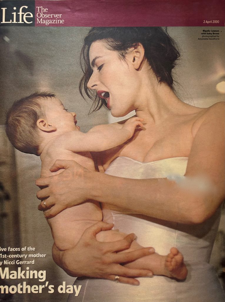 Antoinette Haselhorst: Motherhood Nigella Lawson with Baby Bruno