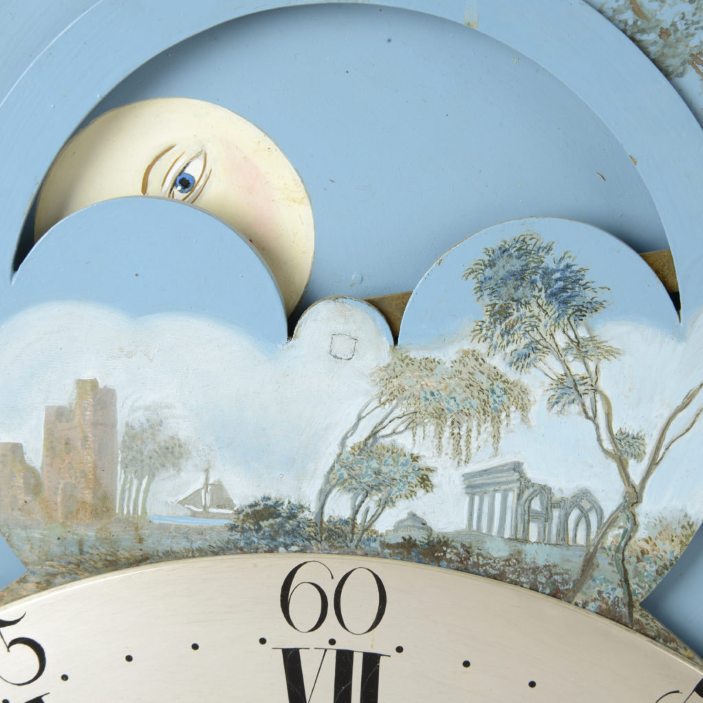 18th century astrological longcase clock by Hugh Lough of Penrith