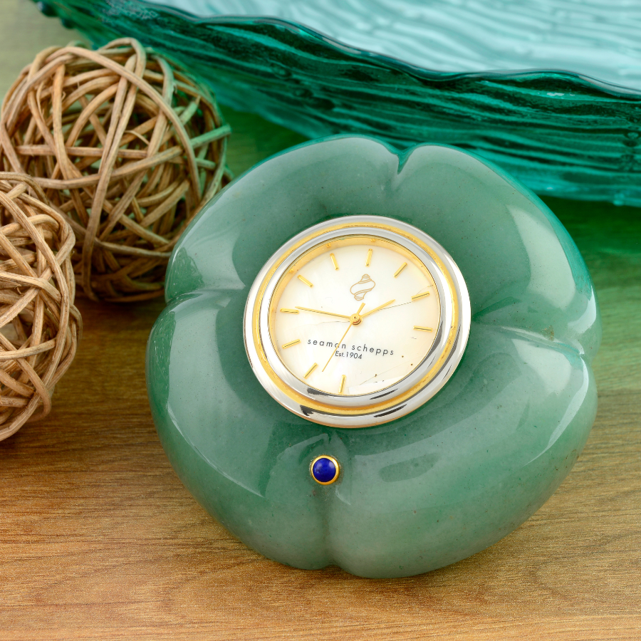 Seaman Schepps Amazonite table clock