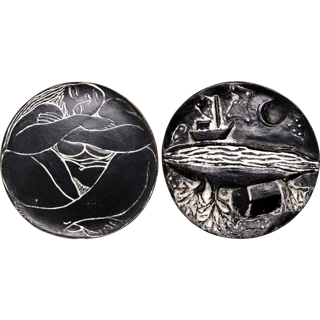 British Art Medal Society. An Undisturbed Night Cast Bronze Medal by Irene Gunston