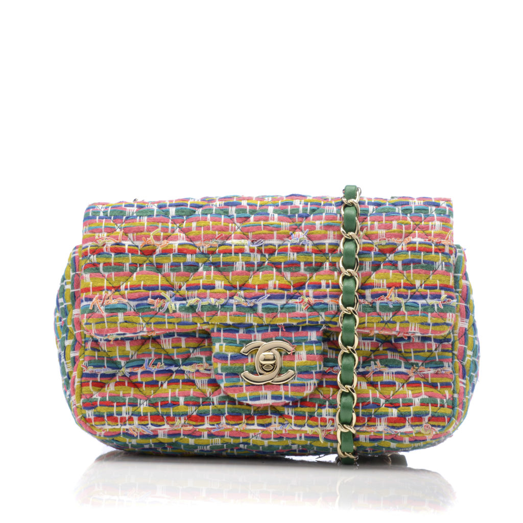 Chanel Tweed Mini Flap designer handbags