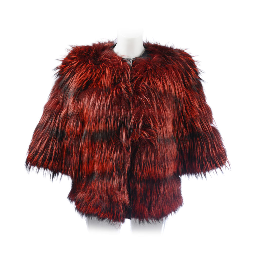 Lilly e Violetta cropped fur jacket