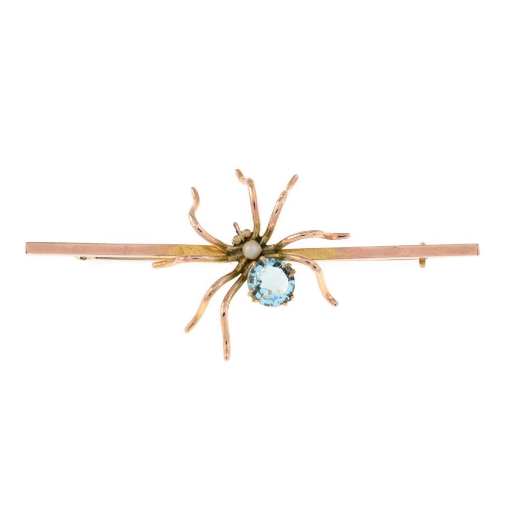 Early 20th century spider brooch