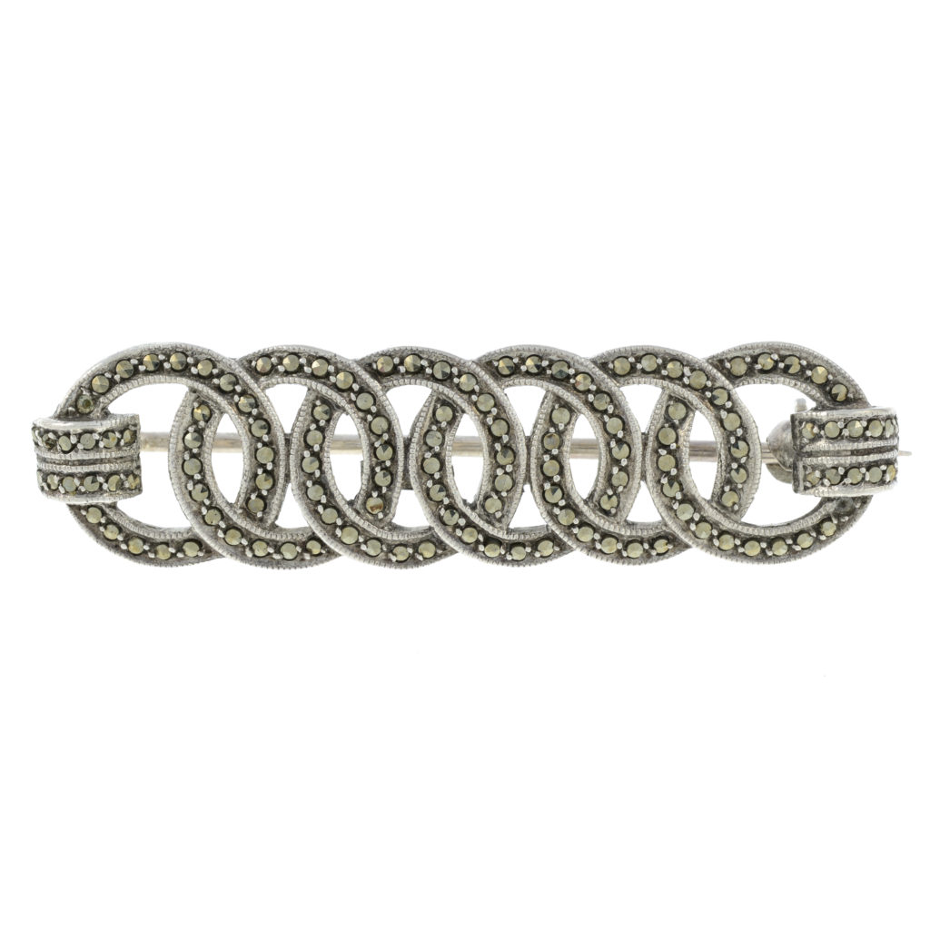 A silver marcasite brooch, by Theodor Fahrner